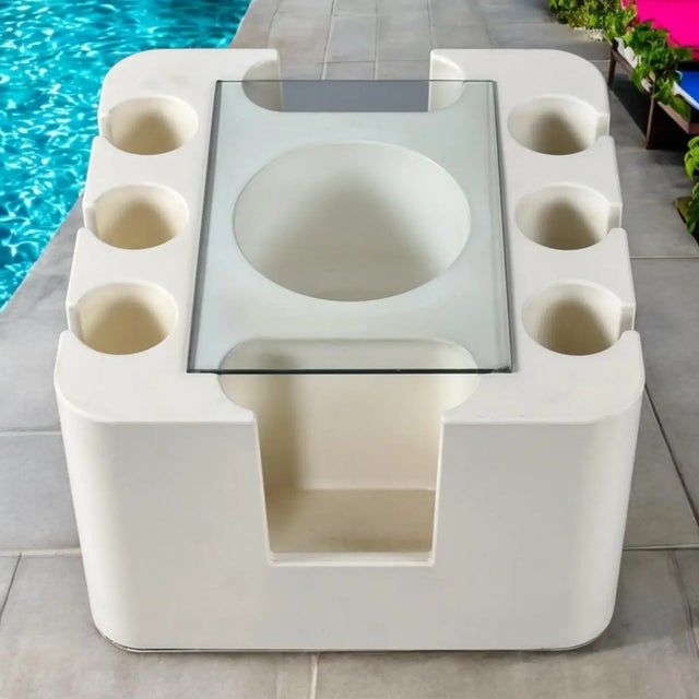 Mid-Century Modern Sergio Mazza for Artemide Italian Space Age Bacco Bar Cart For Sale - Image 3 of 15