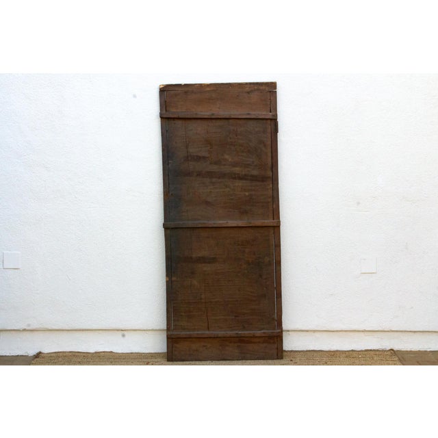 Wood Antique Finely Carved Braided African Door For Sale - Image 7 of 8