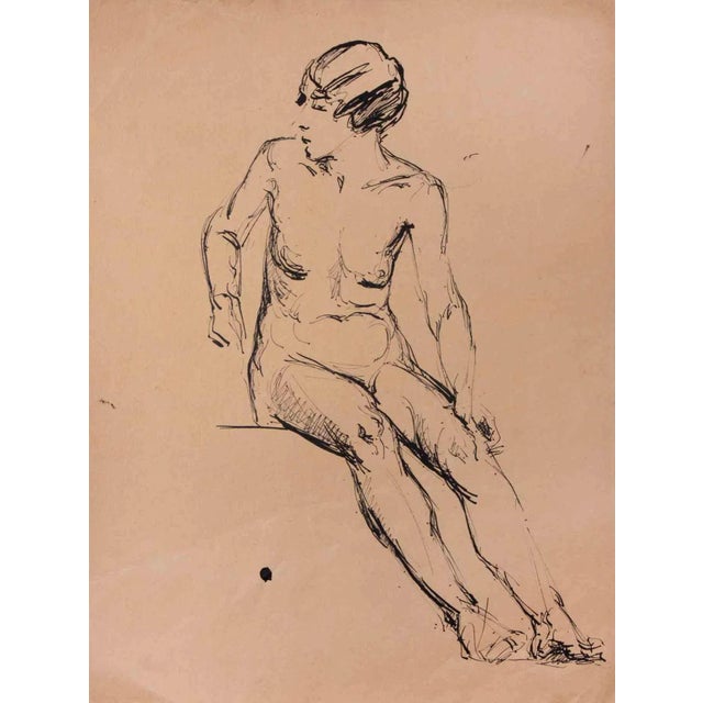 Female Figure is an original china ink drawing realized by Jean Chapin in 1930s. Not signed. Good conditions. Jean Chapin...