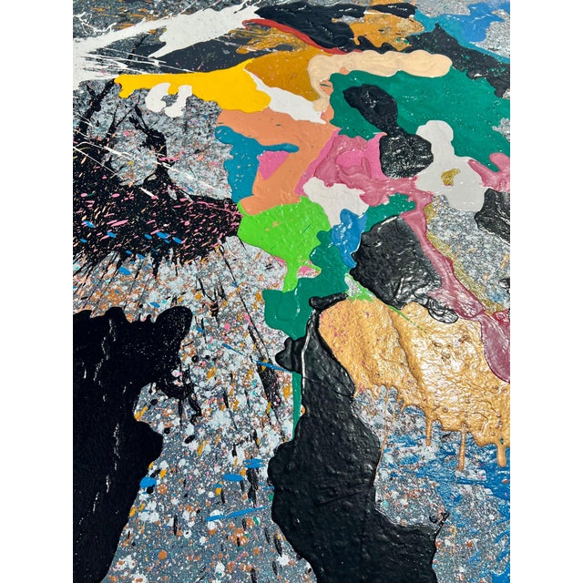 Ronald Davis, Large Color California Abstract Expressionist Copolymer Vinyl Painting Ron Davis, 1983 For Sale - Image 11 of 12