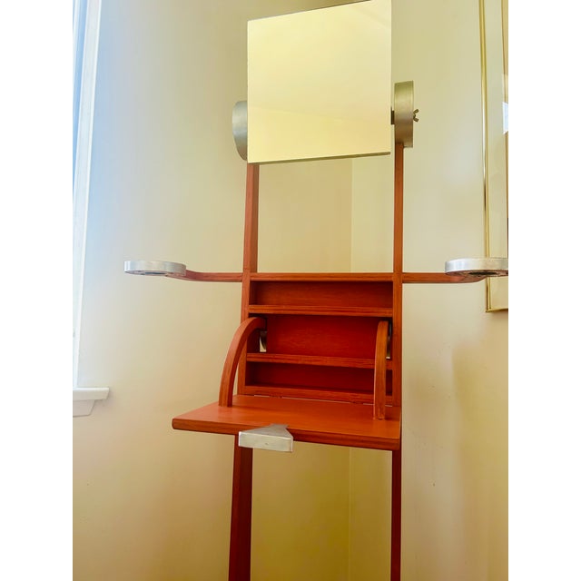 Memphis Postmodern ''Robot'' Valet Stand - Sculptural Wood & Aluminum, Venice,c.1980-1990 For Sale - Image 3 of 8