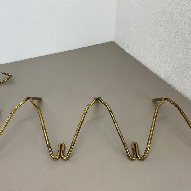 Large Brass Coat Rack with Hooks in the style of Auböck, France, 1950s For Sale - Image 15 of 18