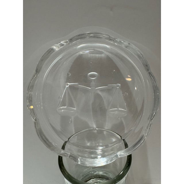 Vintage Clear Glass Zodiac Astrology Coasters With Frosted Designs - Set of 12 For Sale - Image 4 of 15