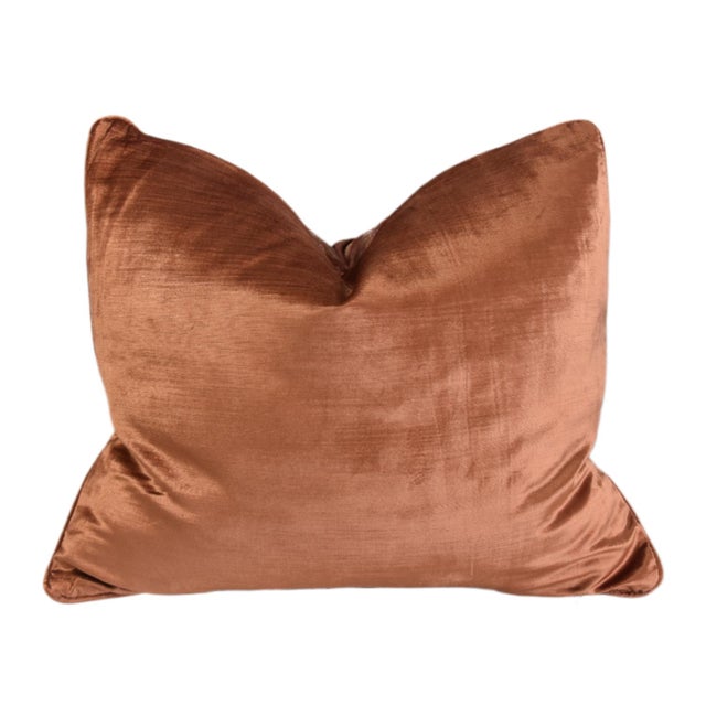 Copper Designer Italian Mariano Fortuny Altare Feather/Down Pillow For Sale - Image 8 of 8