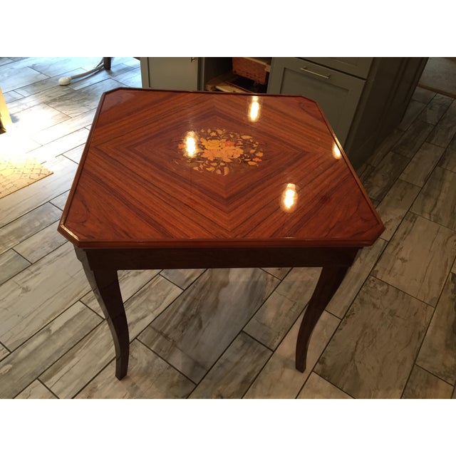 Sorrento, Italy Inlaid Wood Game Table Chairish