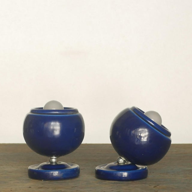 Ceramic Space Age Glazed Ceramic Wall Lights, 1960s, Set of 2 For Sale - Image 7 of 12