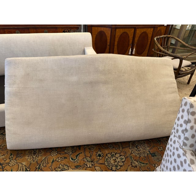 Linen Restoration Hardware Belgian Track Arm Sofa For Sale - Image 8 of 10