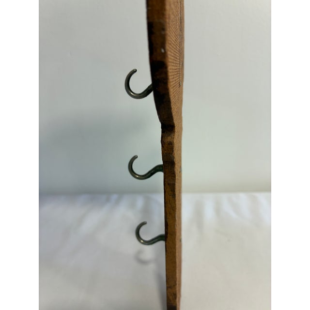 Mid 20th Century Vintage Hand-Painted Ladybug Wooden Wall Hook Rack For Sale - Image 5 of 7