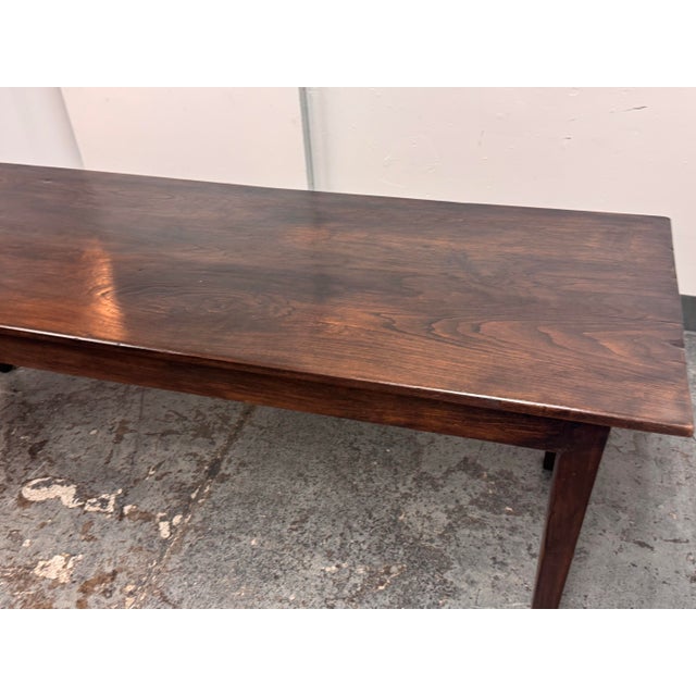 Rustic Wood Farmhouse Dining Table, Vintage For Sale - Image 11 of 12