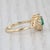 0.42ctw Pear Emerald Diamond Halo Ring 14k Yellow Gold Size 5.25 Engagement For Sale In Greensboro - Image 6 of 9