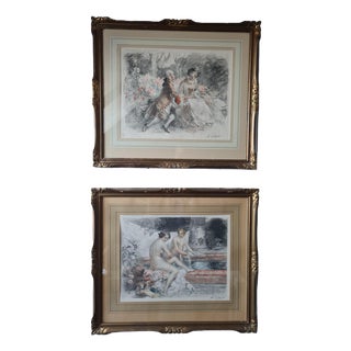 Albert Calbet, 1910, Lithographs, Set of 2 For Sale