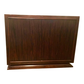 John Richard's Modern Macassar Ebony Finished Wood Swivel Bar Chest For Sale
