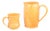 Large Yellow-Orange Glazed Ceramic Pitchers from Kähler, Denmark, 1930s, Set of 2 For Sale
