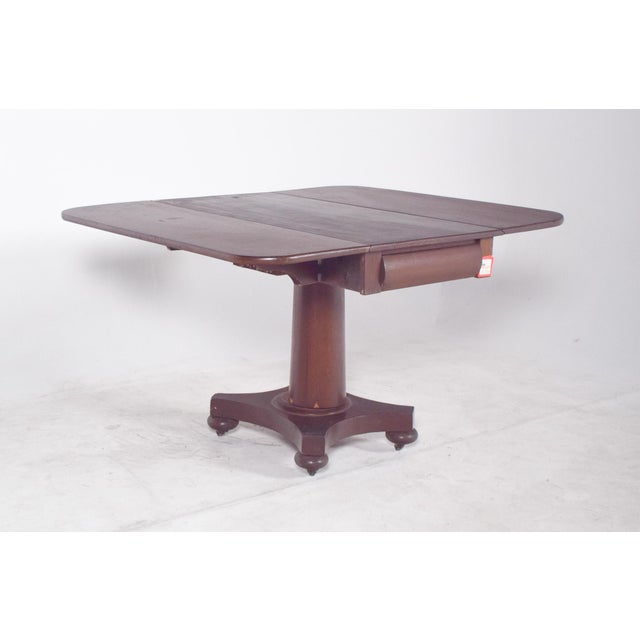 Wood English Flip Flap Sofa Table For Sale - Image 7 of 13