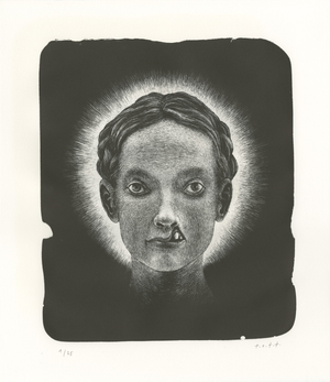 Thomas Ott, Die Heilige, 2018, Lithograph