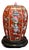Early 20th Century Republic Period Chinese Coral Red Relief Porcelain Tea Caddy Jar Lid 10" For Sale