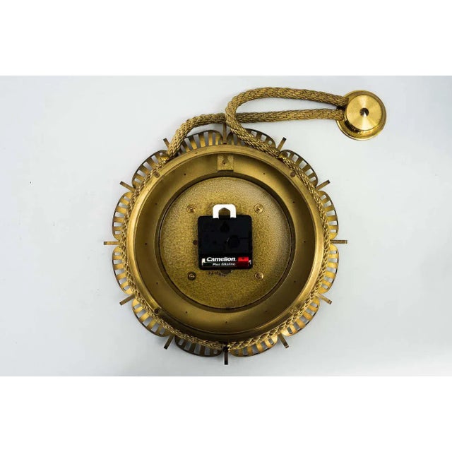 Metal German Atlanta Wall Clock, 1960s For Sale - Image 7 of 8