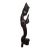 Monumental Mid-Century Balinese Art Deco Elongated Maiden Hardwood Sculpture For Sale