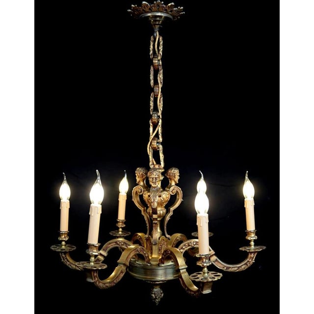 Goldenrod Bronze Chandelier Mazarin For Sale - Image 8 of 9