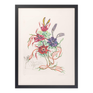 Salvador Dali "Anemone (Forks)" Etching, 1972