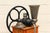 Antique Tall Standing Coffee Grinder | Cast Iron Wheel & Solid Pine Cabinet | Industrial Country Store Mill For Sale - Image 4 of 18