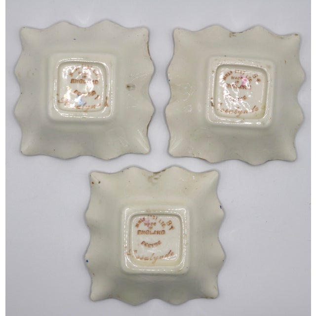 1930s James Kent Fenton "Rosalynde" Floral Chintz Nut Dishes - Set of 3 For Sale In Cincinnati - Image 6 of 12