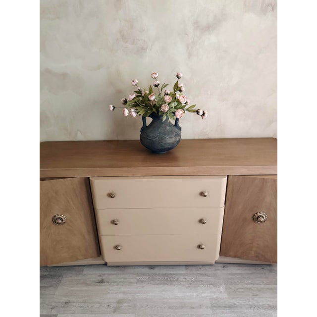 Taupe 1950s Organic Modern Art Deco/Mid Century Sideboard Buffet-Dresser For Sale - Image 8 of 18