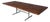 Scandinavian Modern Rosewood and Walnut Extension Dining Table With Chrome Base For Sale
