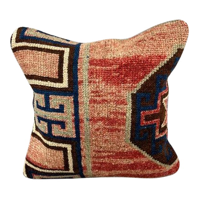 20 x 20 Rug Pillow Enigmatic Twilight Turkish Pillow Cushion Cover For Sale