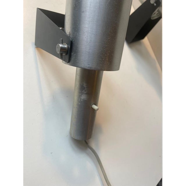 Gray Minimalist Sonet Wall Lamps by Hans Peter Jeppesen for Fog & Mørup, 1960s, Set of 2 For Sale - Image 8 of 10