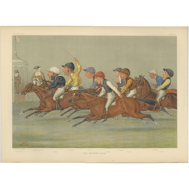 Vincent Brooks, Vanity Fair Winning Post Horse Racing Finish, 1888, Print For Sale
