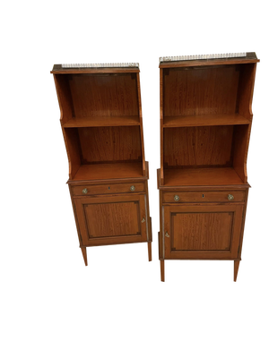 Antique Satinwood Waterfall Bookcases from Gillows, 1880, Set of 2
