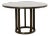 McGuire Midcentury Organic Modern Round Oak Rattan Dining Table For Sale