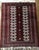 Handwoven Red and Burgundy Geometric Rug with Ivory Fringes, 1990s For Sale - Image 3 of 7