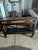 Rustic MId 20th Century Rustic Distressed Black Wood Console Table With Drawer and Equestrian Ring Pulls For Sale - Image 3 of 11