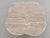 1970s Large Mid-Century Modern Clover Coffee Table in Travertine and Dark Oak, 1970s For Sale - Image 5 of 18