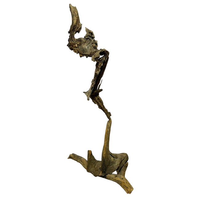 Late 20th Century Late 20th Century Signed Lubomir Tomaszewski Monumental Wood and Copper Bird Sculpture, 45 Inches For Sale - Image 5 of 15