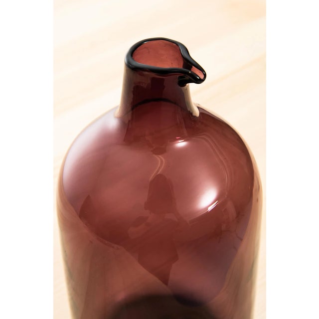 1950s Finnish Glass Vase Bottle by Timo Sarpaneva for Iittala For Sale - Image 5 of 6