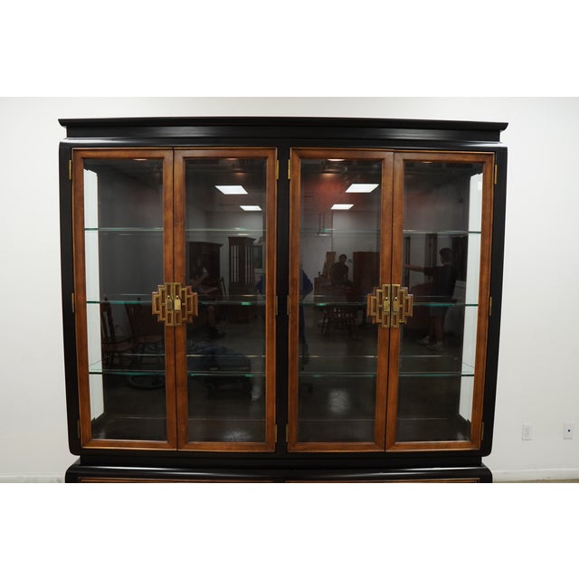 Wood Vintage Century Chin Hua Chinoiserie Dual Display Cabinet, Attributed For Sale - Image 7 of 18