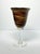 Murano 5 Handblown Murano-Style Brown Amber Swirl Water or Wine Goblets For Sale - Image 4 of 5