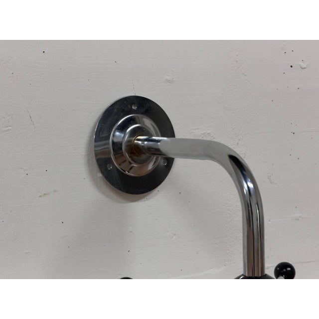 Vintage Space Age Sputnik Saturn Wall-Mounted Coat Rack in Black and Chrome from IKEA, 1990s For Sale - Image 3 of 15