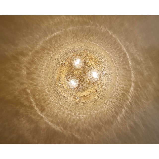 Large Glass and Brass Ceiling Light from Limburg For Sale - Image 6 of 18