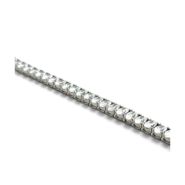 20.56 Carats Oval Cut Diamond Tennis Bracelet For Sale - Image 4 of 6