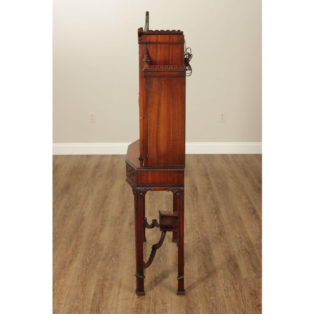 Weiman Heirloom Quality Chinese Chippendale Style Mahogany Vitrine Display Cabinet For Sale - Image 18 of 18