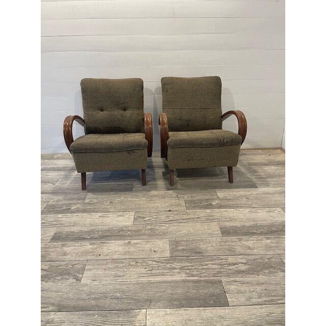 Art Deco Model C Mad-Man Relax Chairs from Jidrich Halabala, 1930s, Set of 2 For Sale - Image 6 of 6