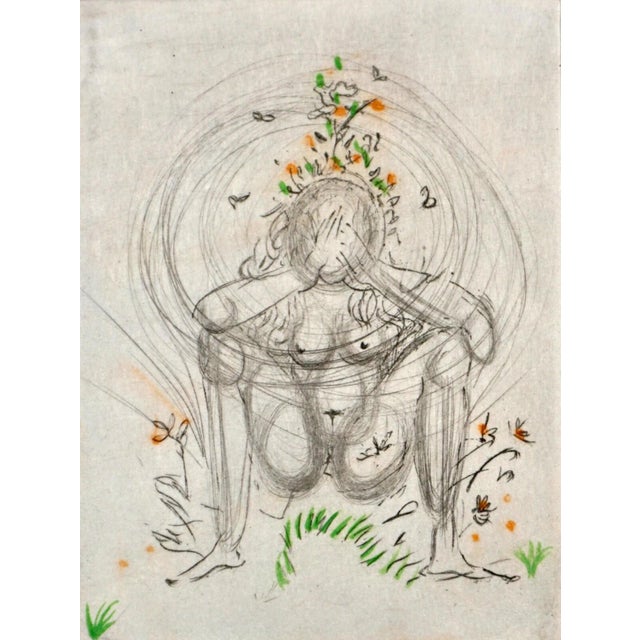 Abstract 1970s Dali Petites Nus (Apollinaire) I Hand Signed & Numbered Etching Surrealism Art For Sale - Image 3 of 4