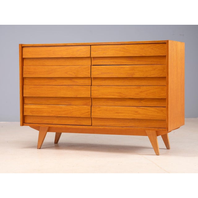 Mid-Century Modern Vintage Czech U-453 Chest of Drawers by Jiří Jiroutek, 1960s For Sale - Image 3 of 11