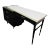 Carlton House 1980s Style Black and White Desk For Sale