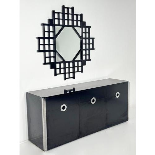 Mid-Century Mirror with Wooden Frame, 1960s, in Very Good conditions. Designed 1960 to 1969