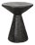 NOIR Pedestal Side Table, Black Fiber Cement For Sale